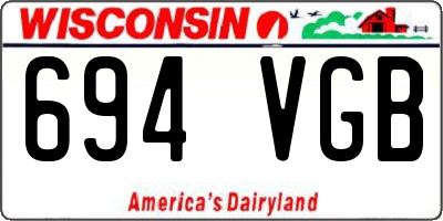WI license plate 694VGB
