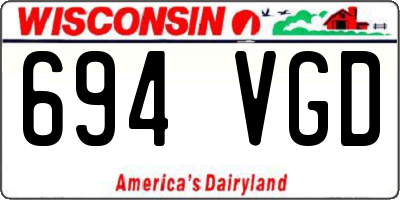WI license plate 694VGD