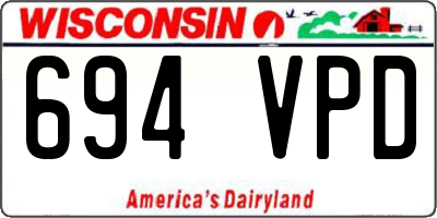 WI license plate 694VPD