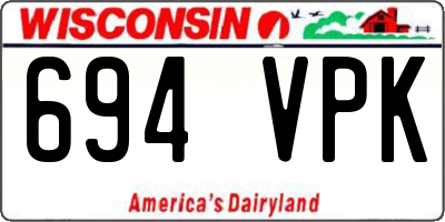 WI license plate 694VPK