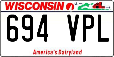WI license plate 694VPL
