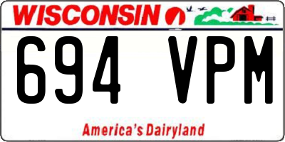 WI license plate 694VPM