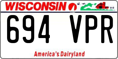 WI license plate 694VPR