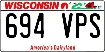 WI license plate 694VPS