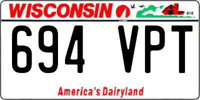 WI license plate 694VPT