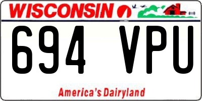 WI license plate 694VPU
