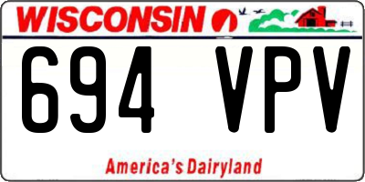 WI license plate 694VPV
