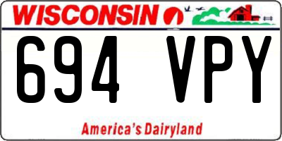 WI license plate 694VPY