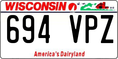 WI license plate 694VPZ