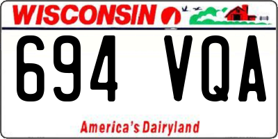WI license plate 694VQA