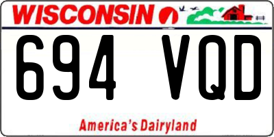 WI license plate 694VQD
