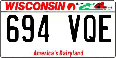 WI license plate 694VQE