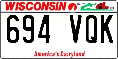 WI license plate 694VQK