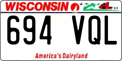 WI license plate 694VQL