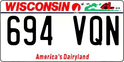 WI license plate 694VQN