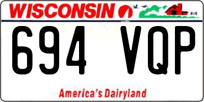 WI license plate 694VQP