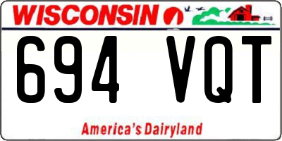 WI license plate 694VQT