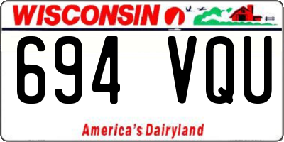 WI license plate 694VQU