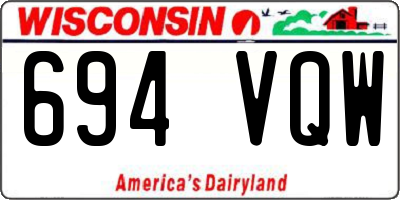 WI license plate 694VQW