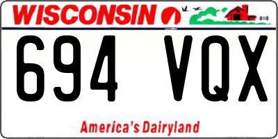 WI license plate 694VQX