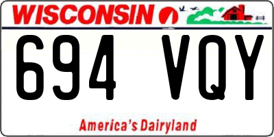 WI license plate 694VQY