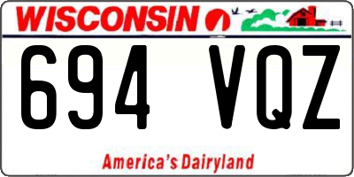 WI license plate 694VQZ