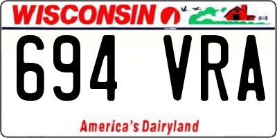 WI license plate 694VRA