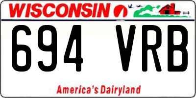 WI license plate 694VRB
