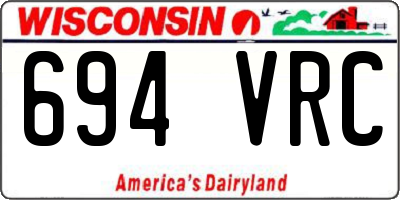 WI license plate 694VRC