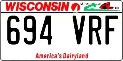 WI license plate 694VRF