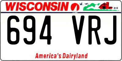 WI license plate 694VRJ