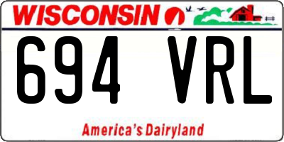 WI license plate 694VRL