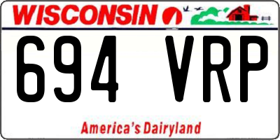 WI license plate 694VRP