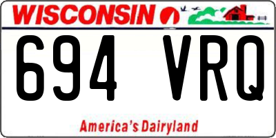 WI license plate 694VRQ