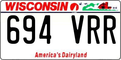 WI license plate 694VRR