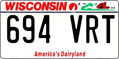 WI license plate 694VRT