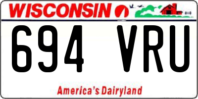 WI license plate 694VRU