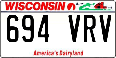 WI license plate 694VRV