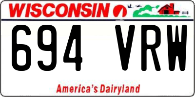 WI license plate 694VRW