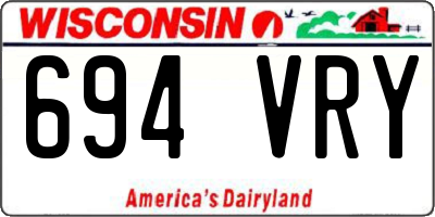 WI license plate 694VRY
