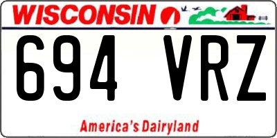 WI license plate 694VRZ
