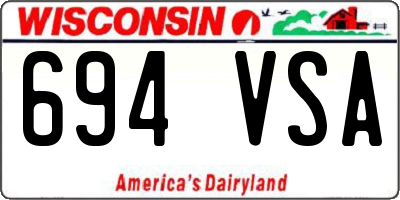 WI license plate 694VSA