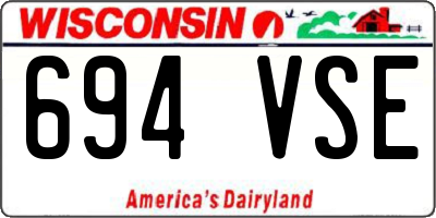 WI license plate 694VSE
