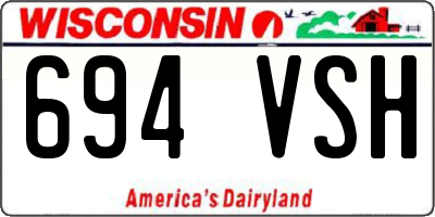 WI license plate 694VSH