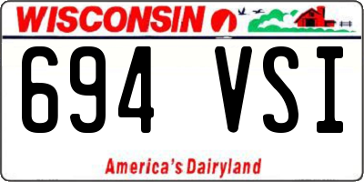 WI license plate 694VSI