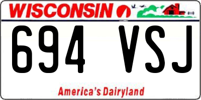 WI license plate 694VSJ