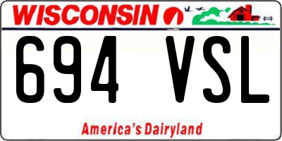 WI license plate 694VSL