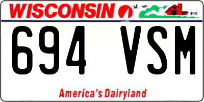 WI license plate 694VSM