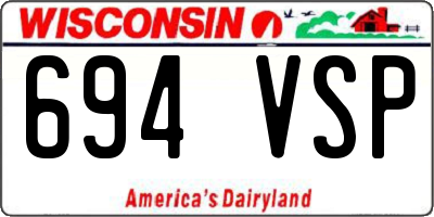 WI license plate 694VSP