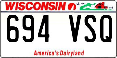 WI license plate 694VSQ